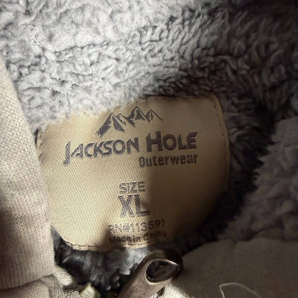 Jackson Hole Full Zip Jacket Women’s Size XL Pockets Outdoor White/Gray tie-die - Picture 3 of 5